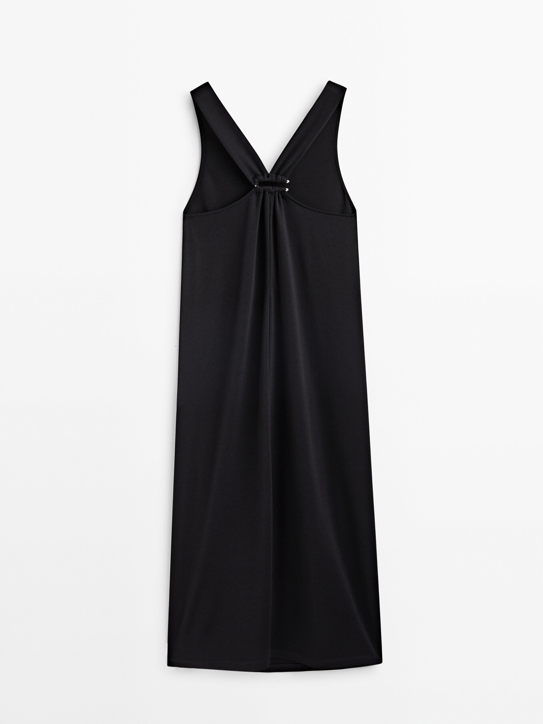 Vestido midi com estampa floral - PRETO