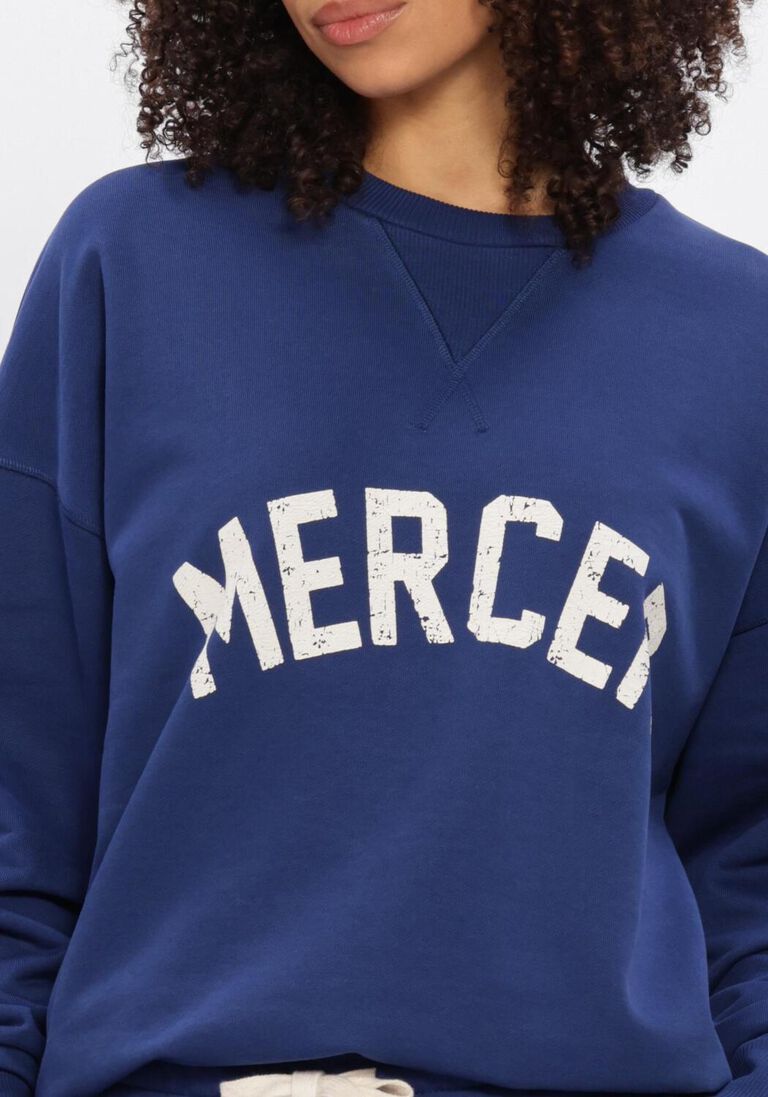 donkerblauwe mercer amsterdam sweater mercer logo sweat
