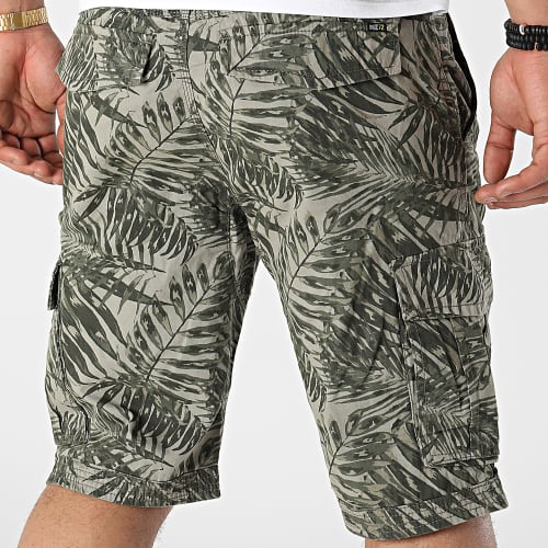 Short Cargo Funambule Vert Kaki Floral