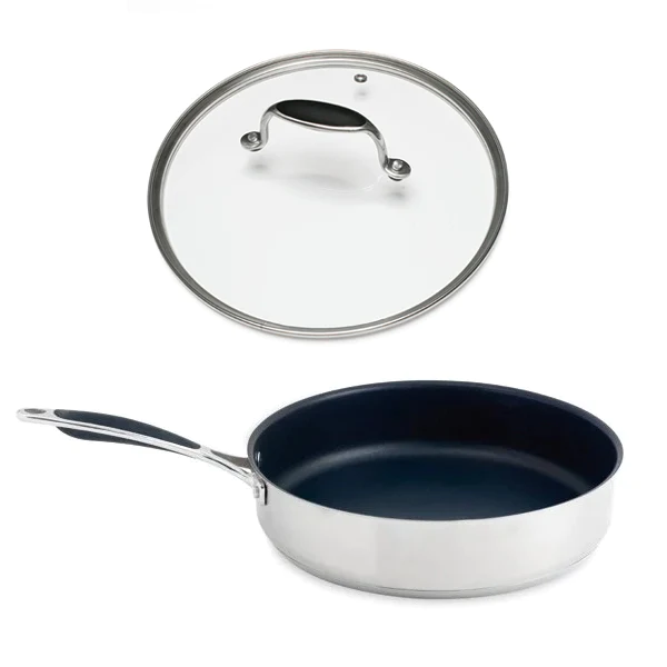 Set sauteuse anti-adhérente Excell’Inox 28 cm et couvercle Mathon