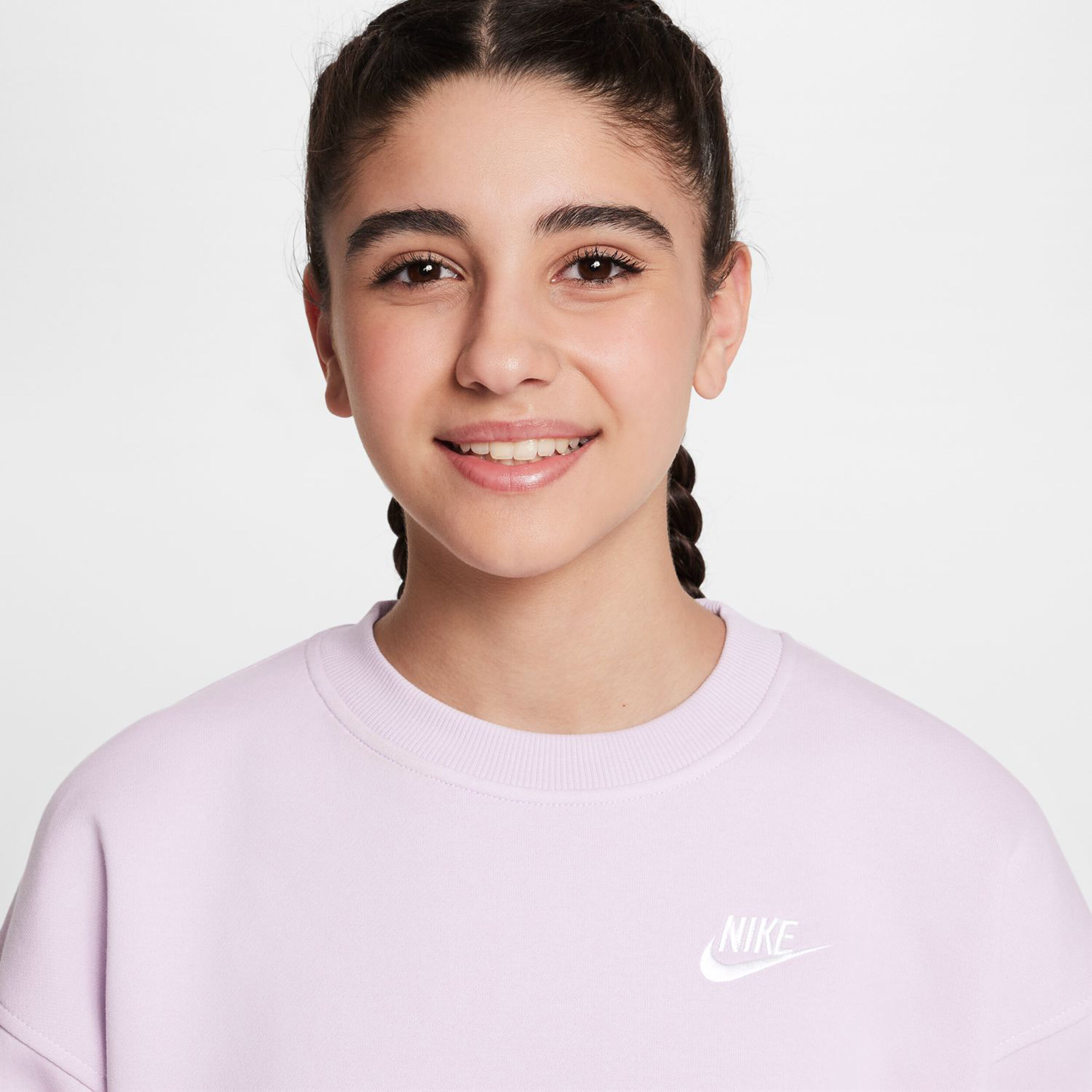 Nike Sportswear Club Fleece Oversized Crew Sweat-shirt Filles - Violet