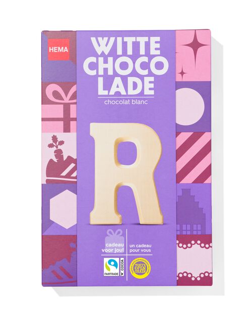 lettre R en chocolat blanc 140g