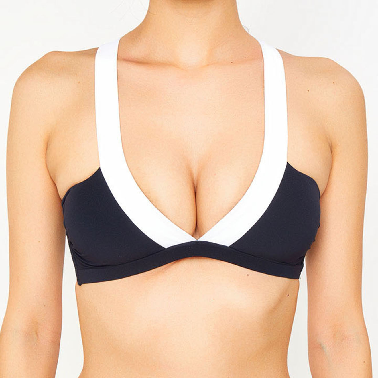 Iodus Haut de maillot de bain Bermeo noir/blanc