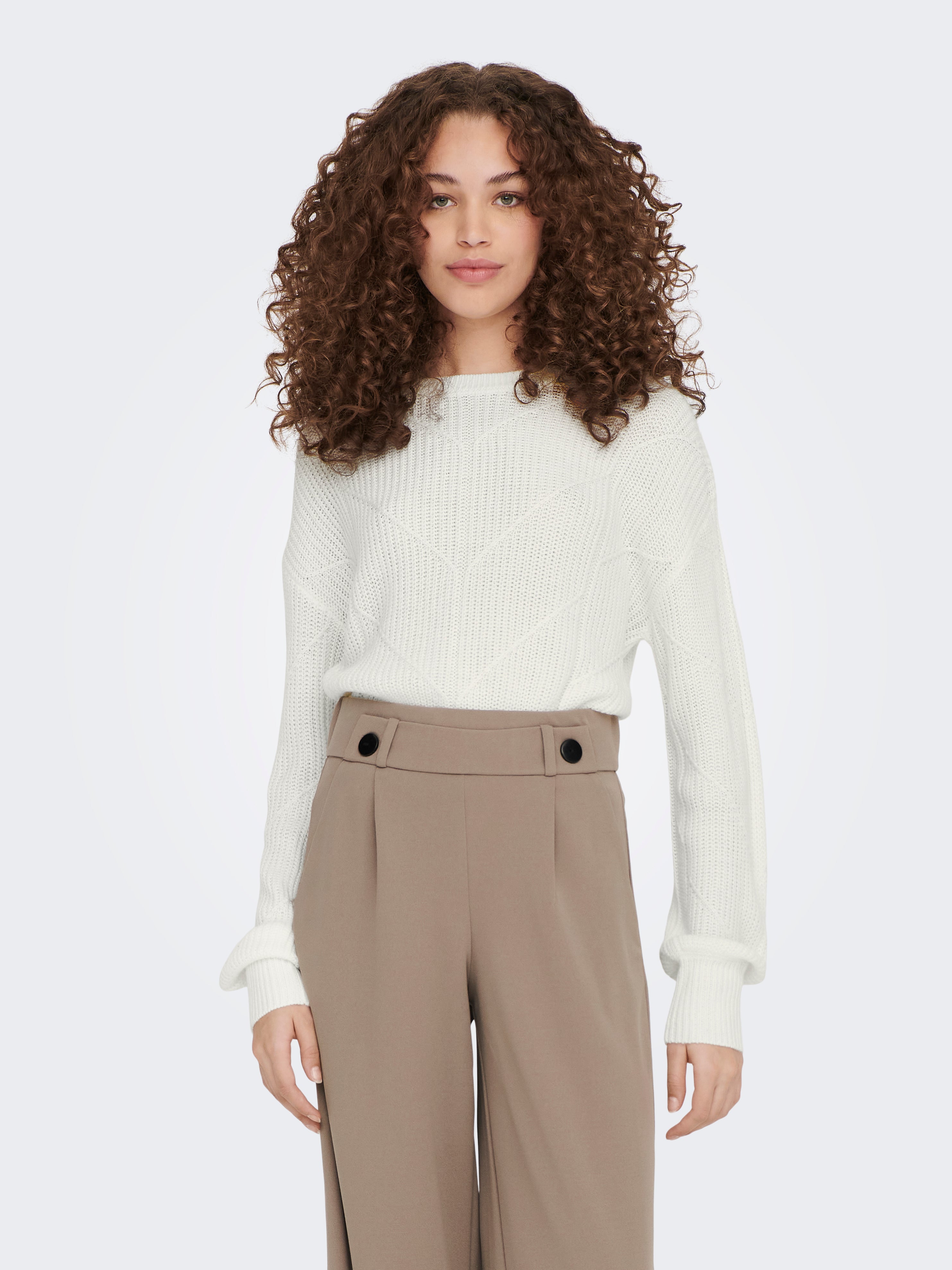 JDYLENETTE Strickpullover Cloud Dancer