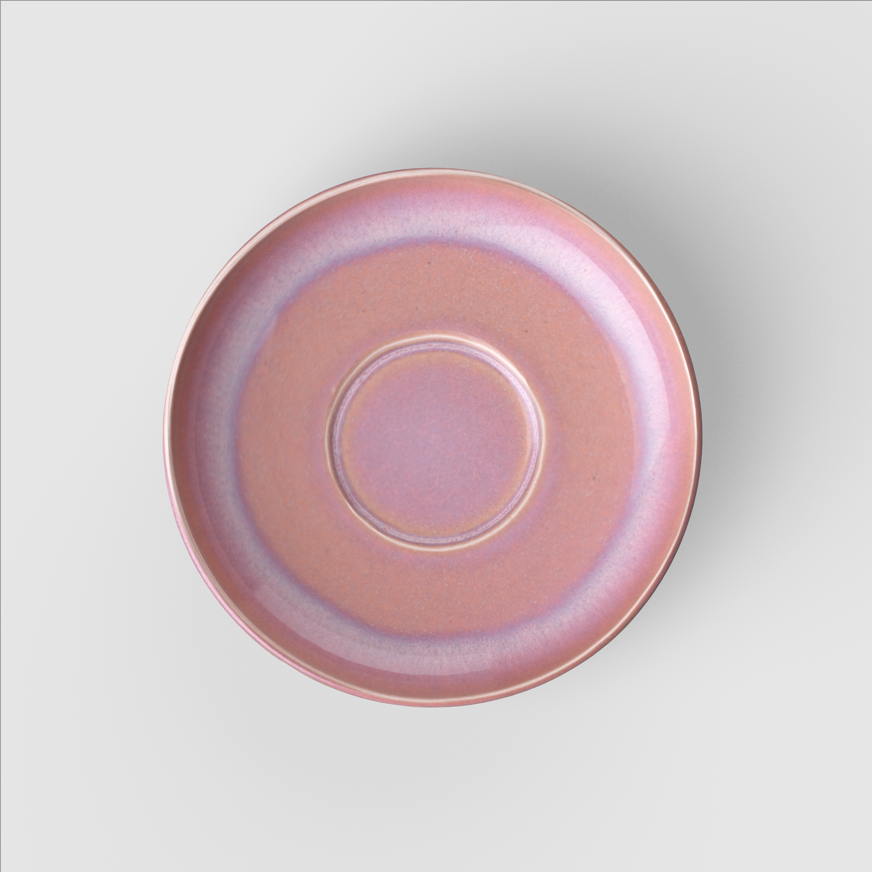 Perlemor Coffee cup saucer Pink, 6.4'', Premium Porcelain