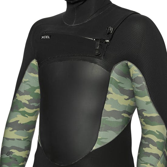 Xcel Combinaison Infiniti Hooded/Cagoule Radiant Rebound X2 5/4 mm - Black Camo S