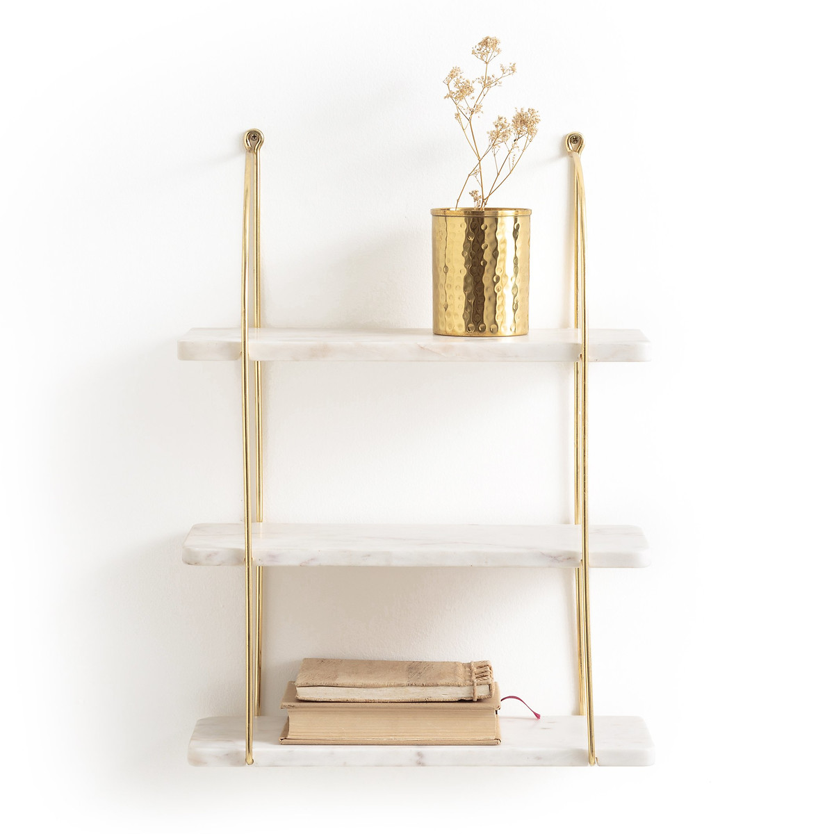 LA REDOUTE INTERIEURS<br>Prateleira em mármore e latão L40 cm, Fitia