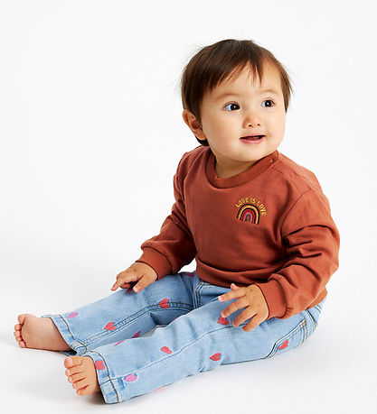 The New Siblings Jeans - TnsLieflaRød - Light blue denim