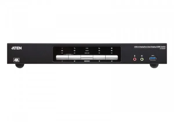 ATEN CS1944DP - KVM / audio / USB switch - 4 x KVM / audio - 4 lokalbrugere - desktop