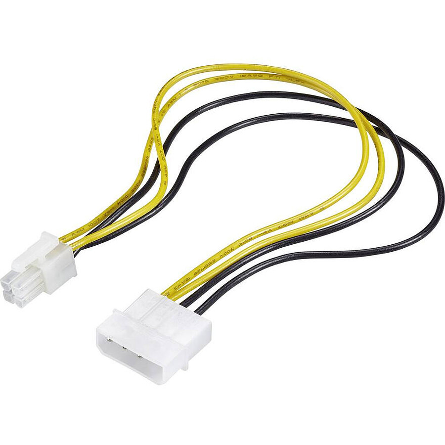 Adaptateur Molex / EPS12V (4 broches) - 20 cm