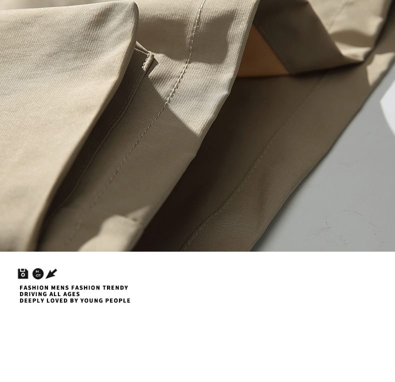 Lefitt - Mid Rise Plain Cargo Shorts