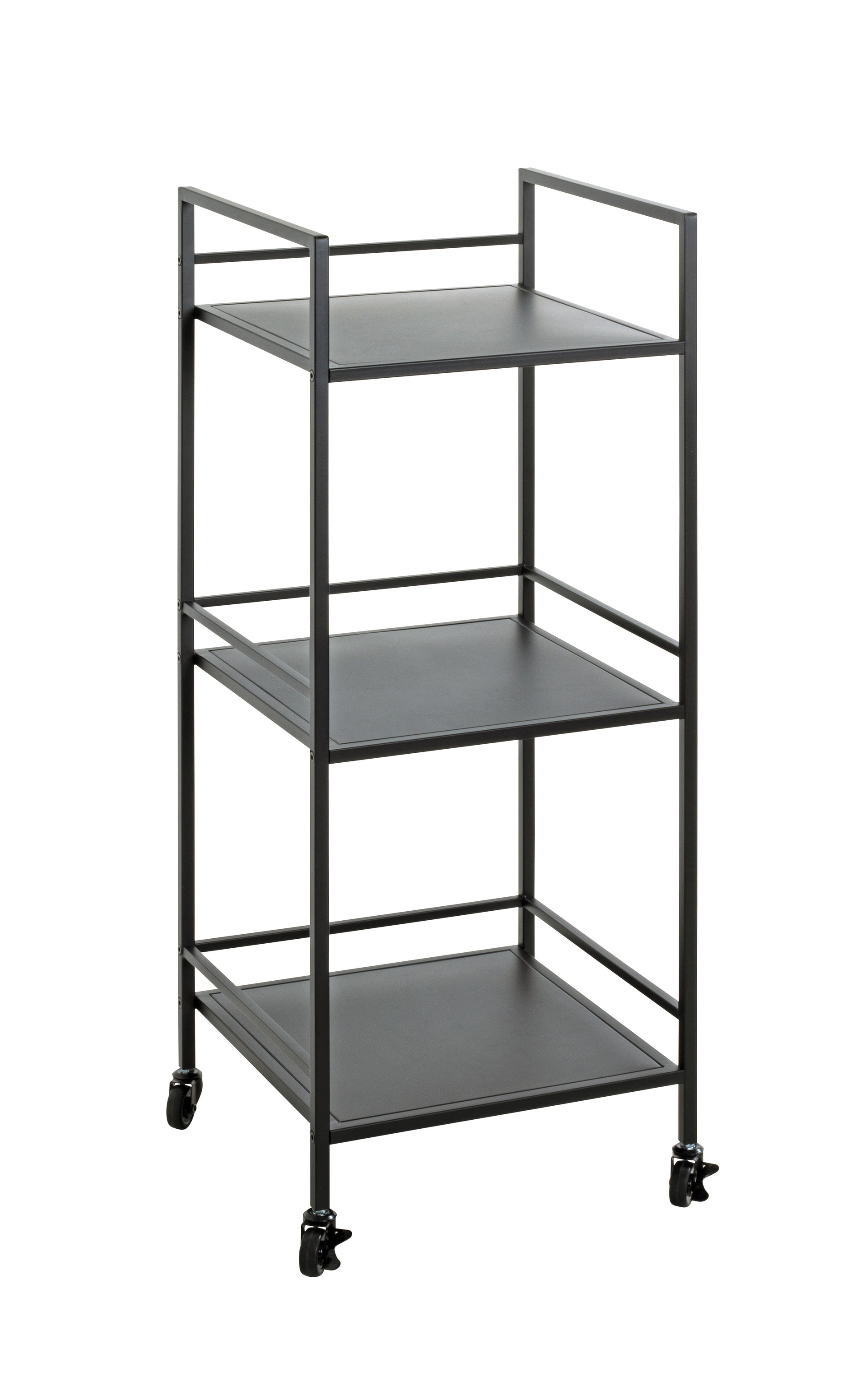 Beistelltisch auf Rollen 35 x 92 cm schwarz