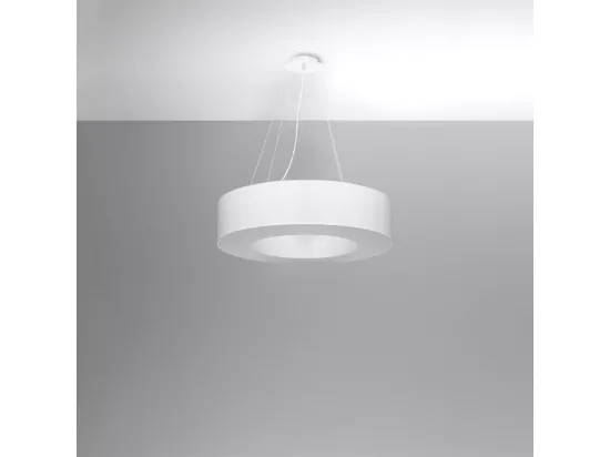 Sollux SATURNO Suspension Cylindrique Blanc 70cm E27