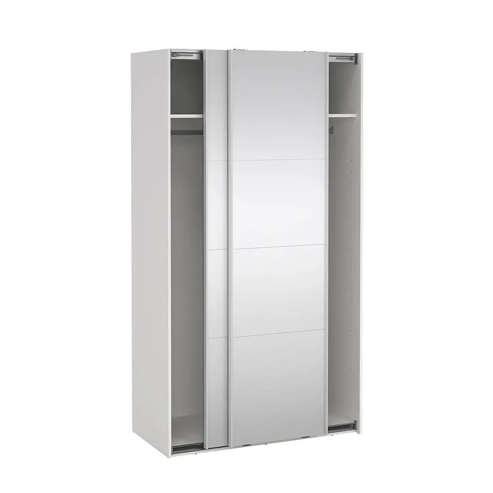 Hioshop Catania schuifdeurkast 2 deuren met spiegel 120x220cm wit