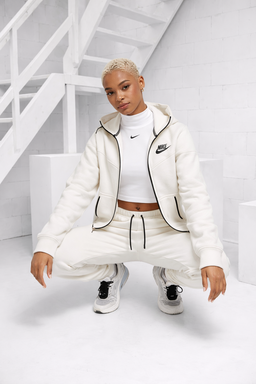 Nike Tech Fleece Trainingspak Dames Wit