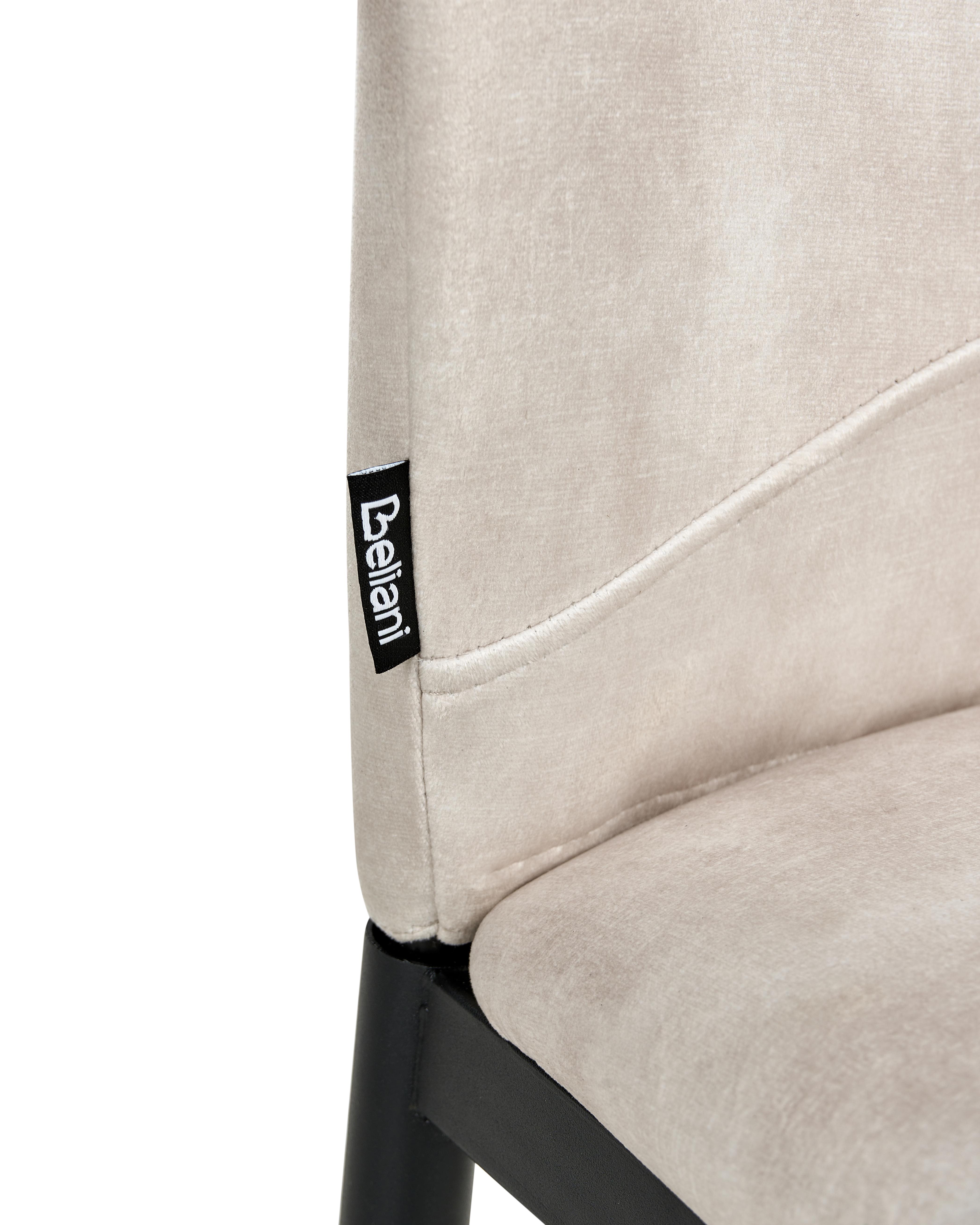 Set van 4 eetkamerstoelen ROCHEPORT Stof Lichtbeige