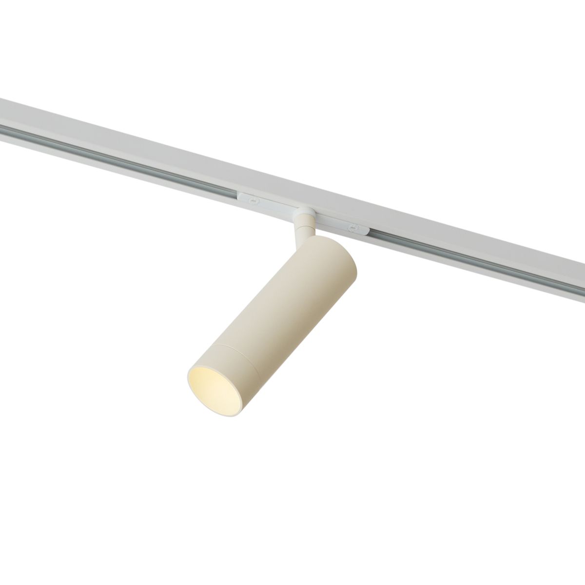 Moderne spot beige met wit voor railsysteem 1-fase GU10 35mm - Slimline Uzzy