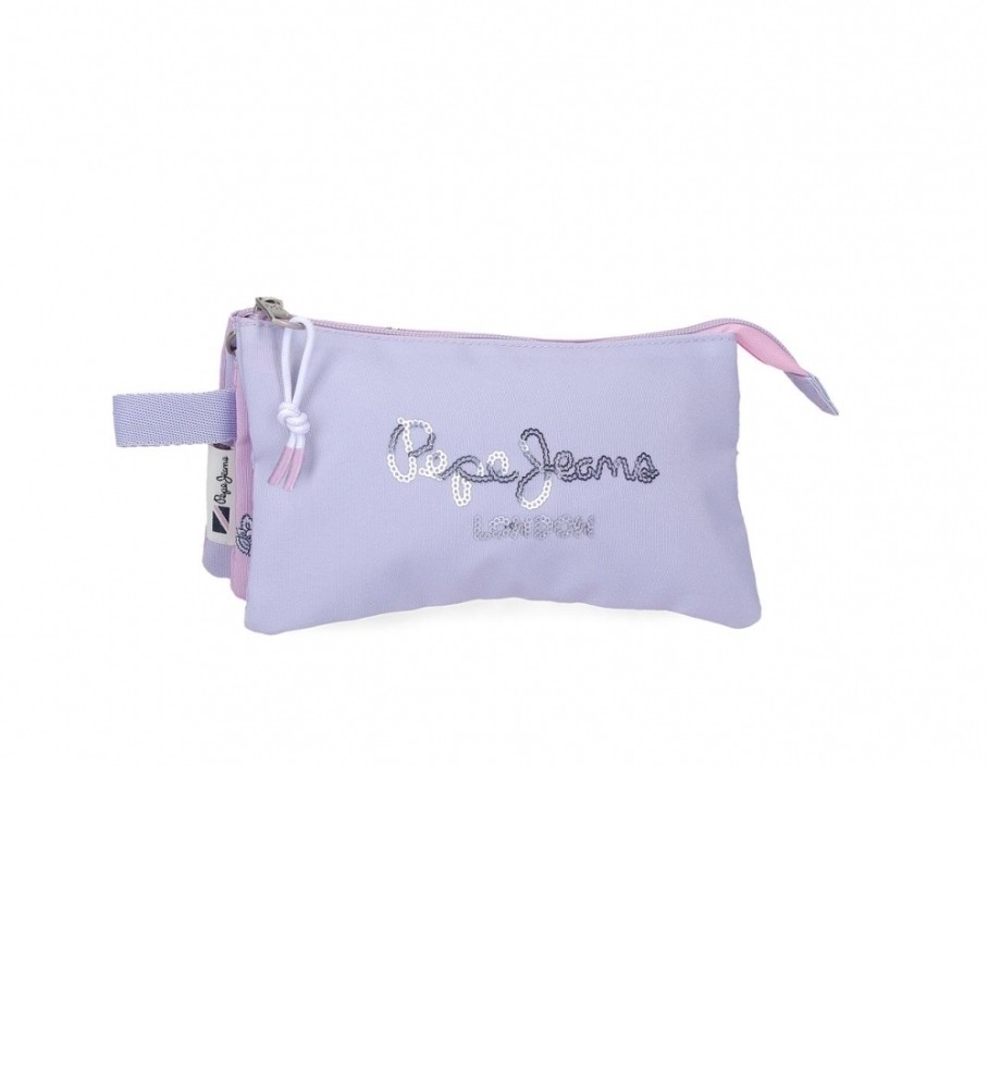 Estojo Pepe Jeans Becca com três compartimentos