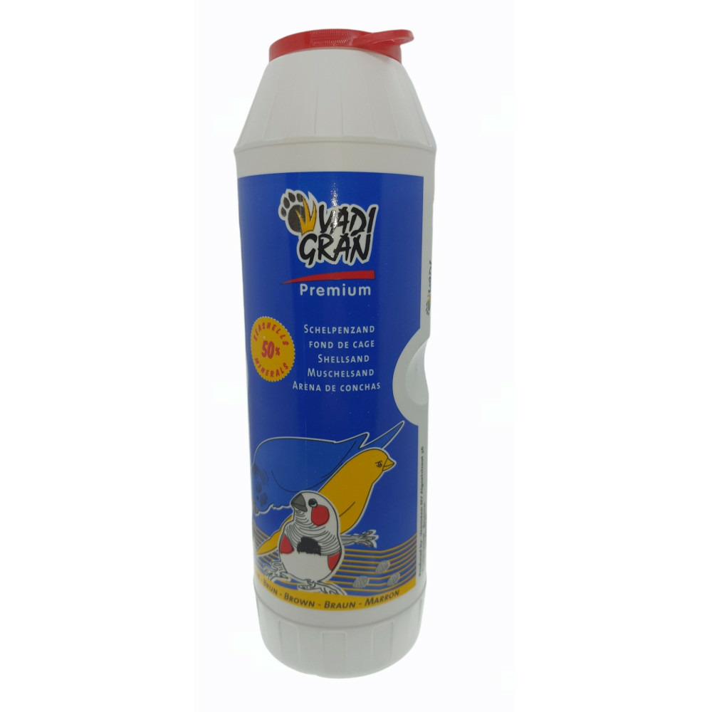 Gravier fond de cage 2 kg brun pour oiseaux