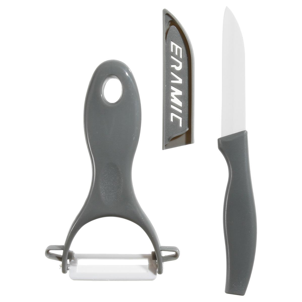 COUTEAU ET EPLUCHEUR CERAMIQUE ZIRCO