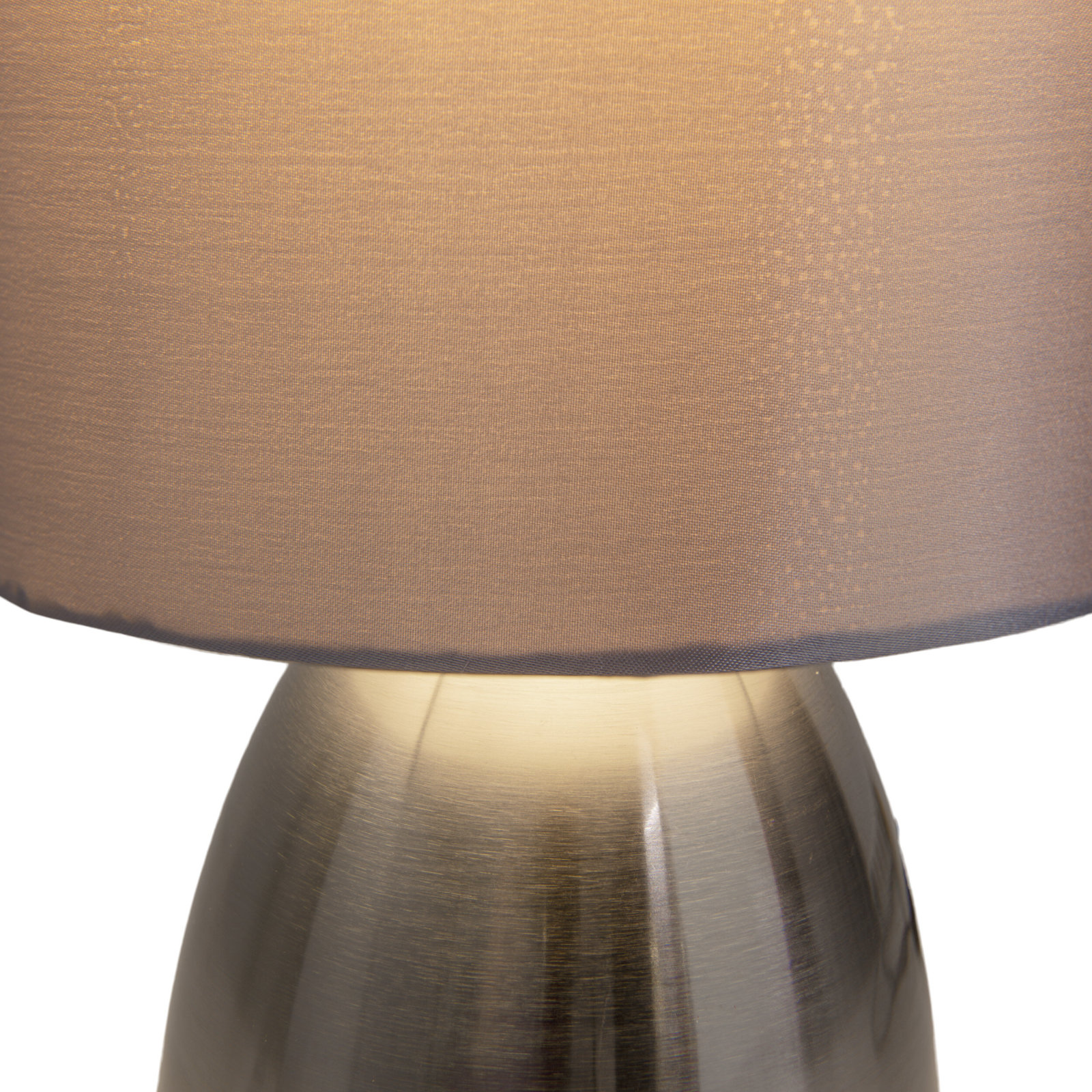 Tischleuchte AURUM - stahlfarben-silber - 33 cm hoch