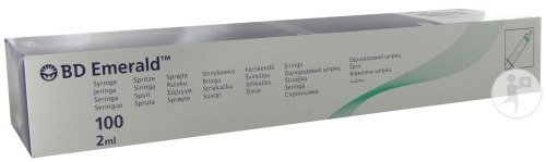 BD Emerald Seringue Luer Slip 2ml Pièces 100 (307727)