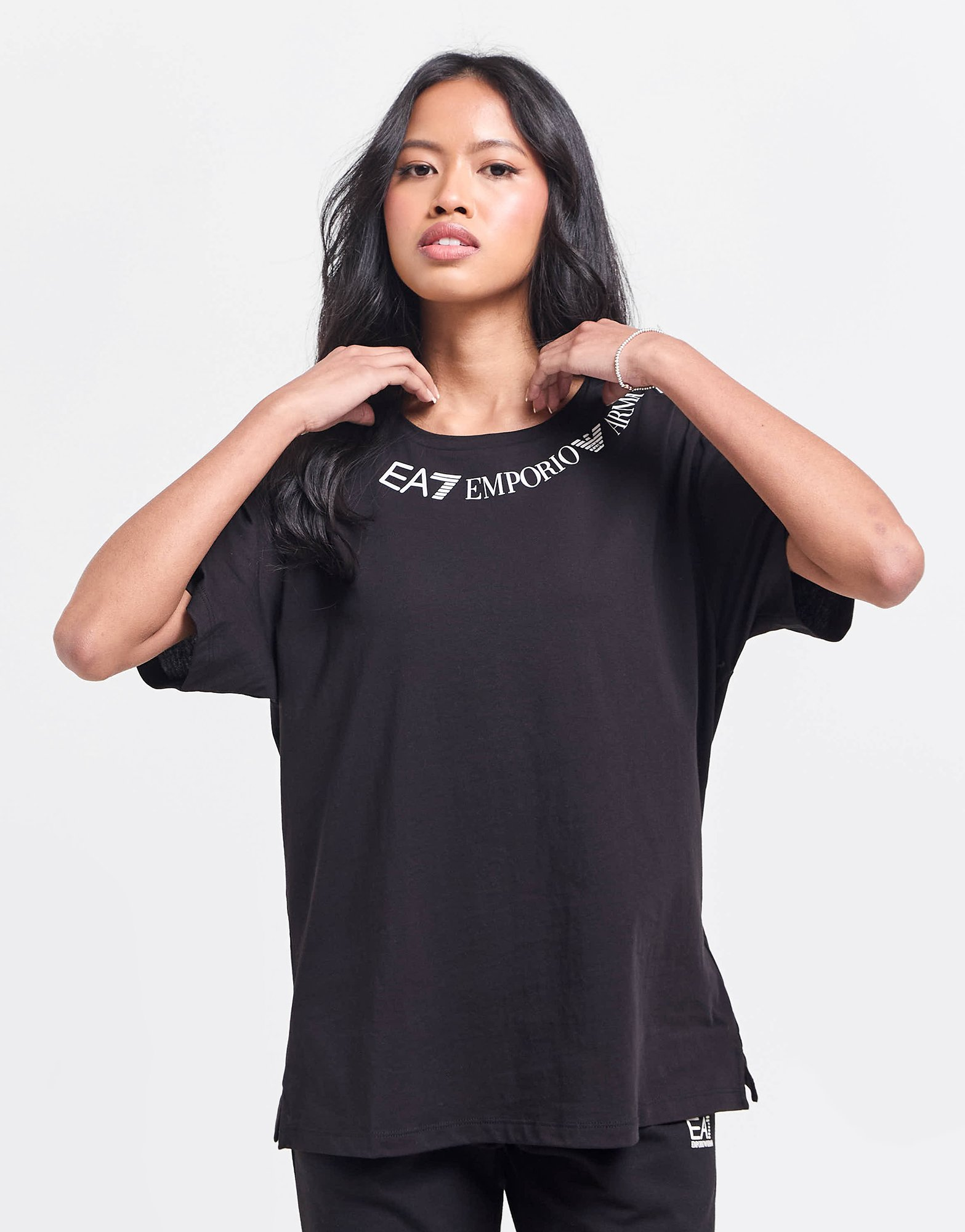 Emporio Armani EA7 T-shirt Curved Logo Femme
