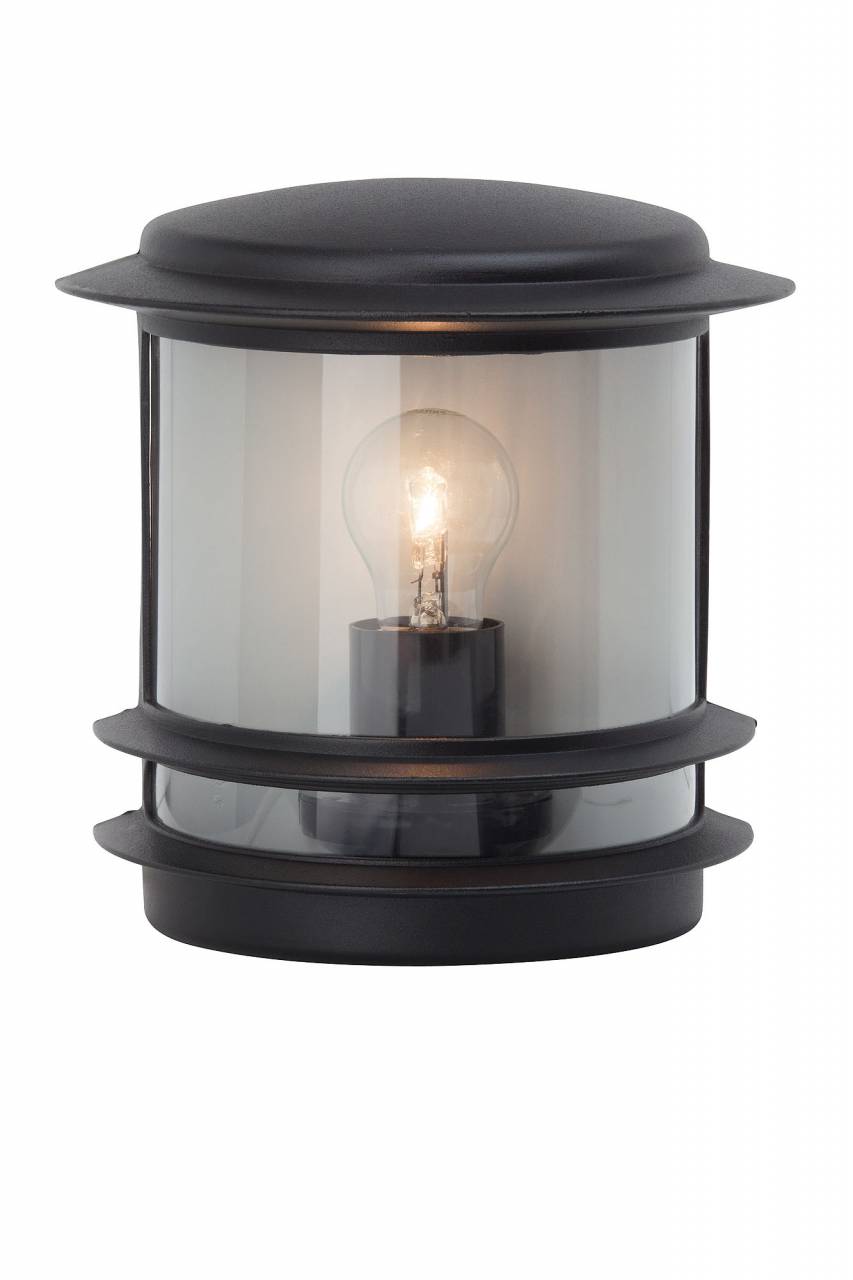 BRILLIANT Lampe Hollywood Außenwandleuchte schwarz | 1x A60, E27, 60W, geeignet für Normallampen (nicht enthalten) | IP-Schutzart: 44 - spritzwassergeschützt