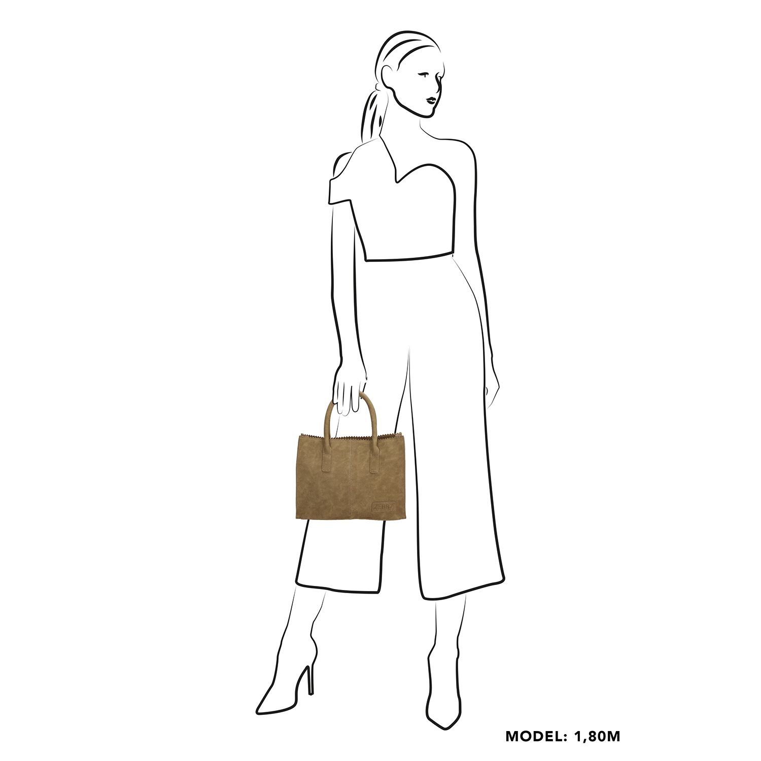 Zebra Trends Lisa XS Handtas olijfgroen