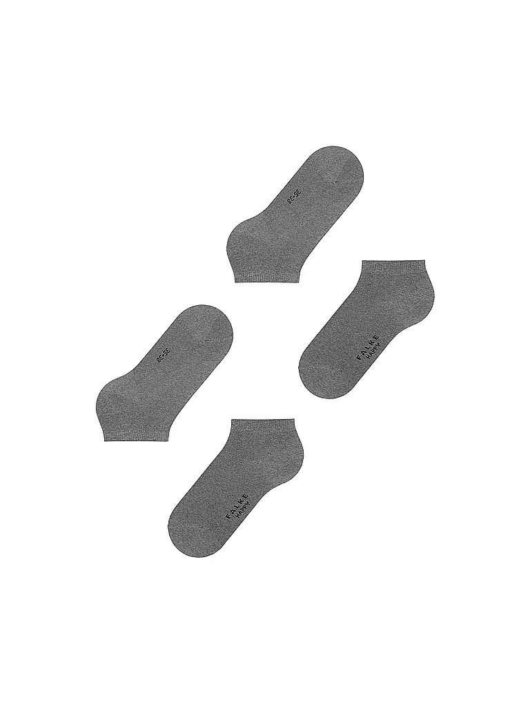 FALKE Sneakersocken Happy 2er Pkg Light Grey grau