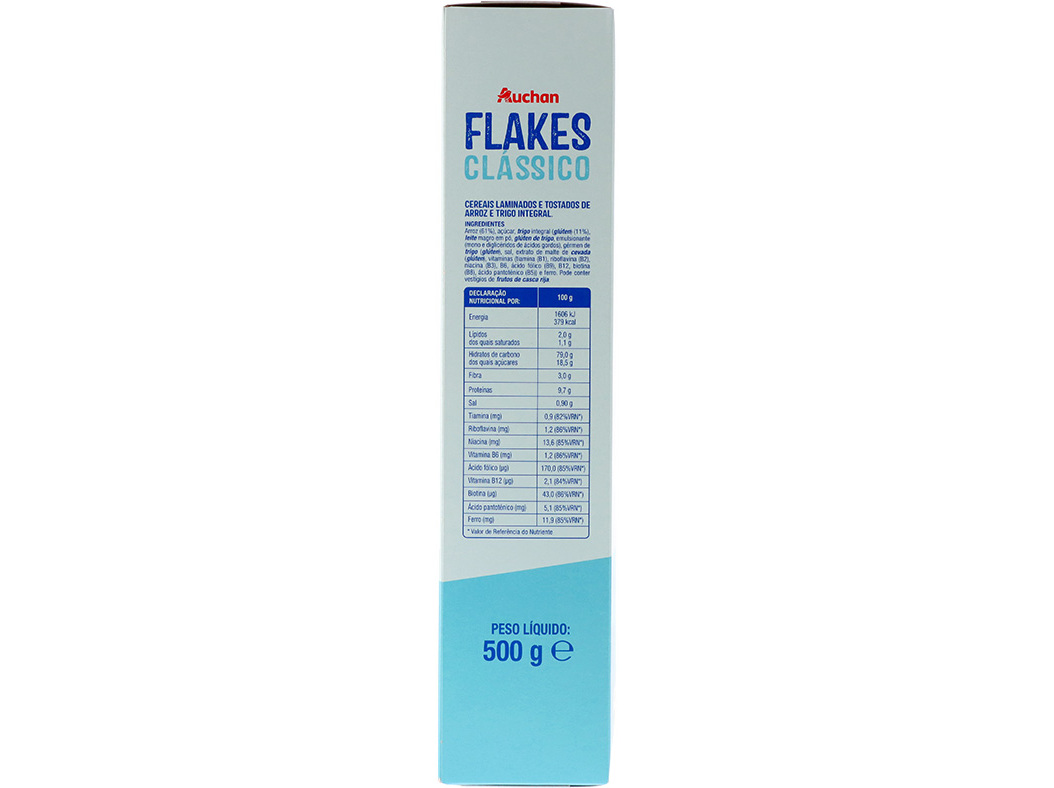CEREAIS AUCHAN FLAKES CLASSICO 500 G