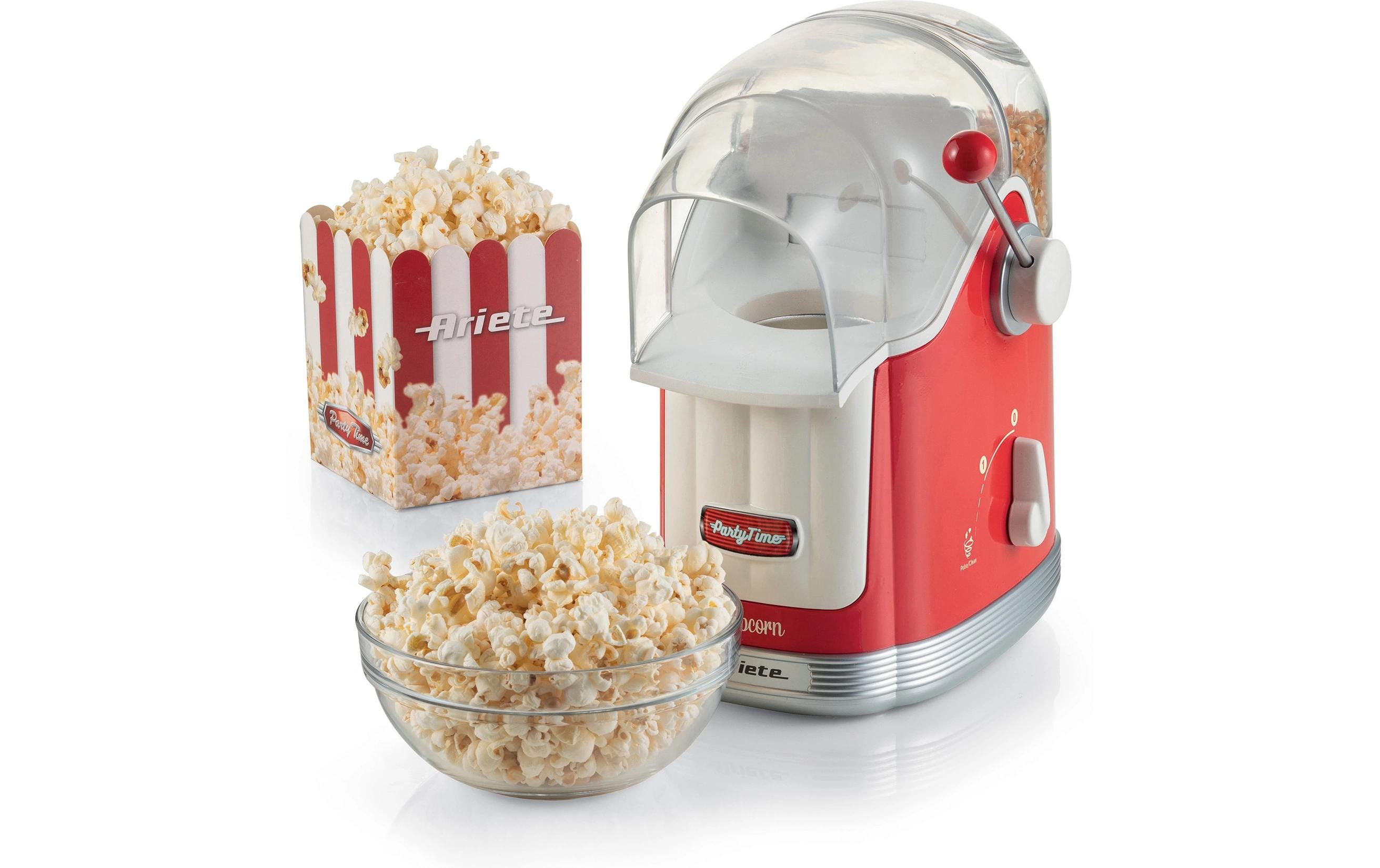 Popcorn Maschine Party Time ARI-2958-RD Rot/WeissPopcornmaschine im Retro-Design