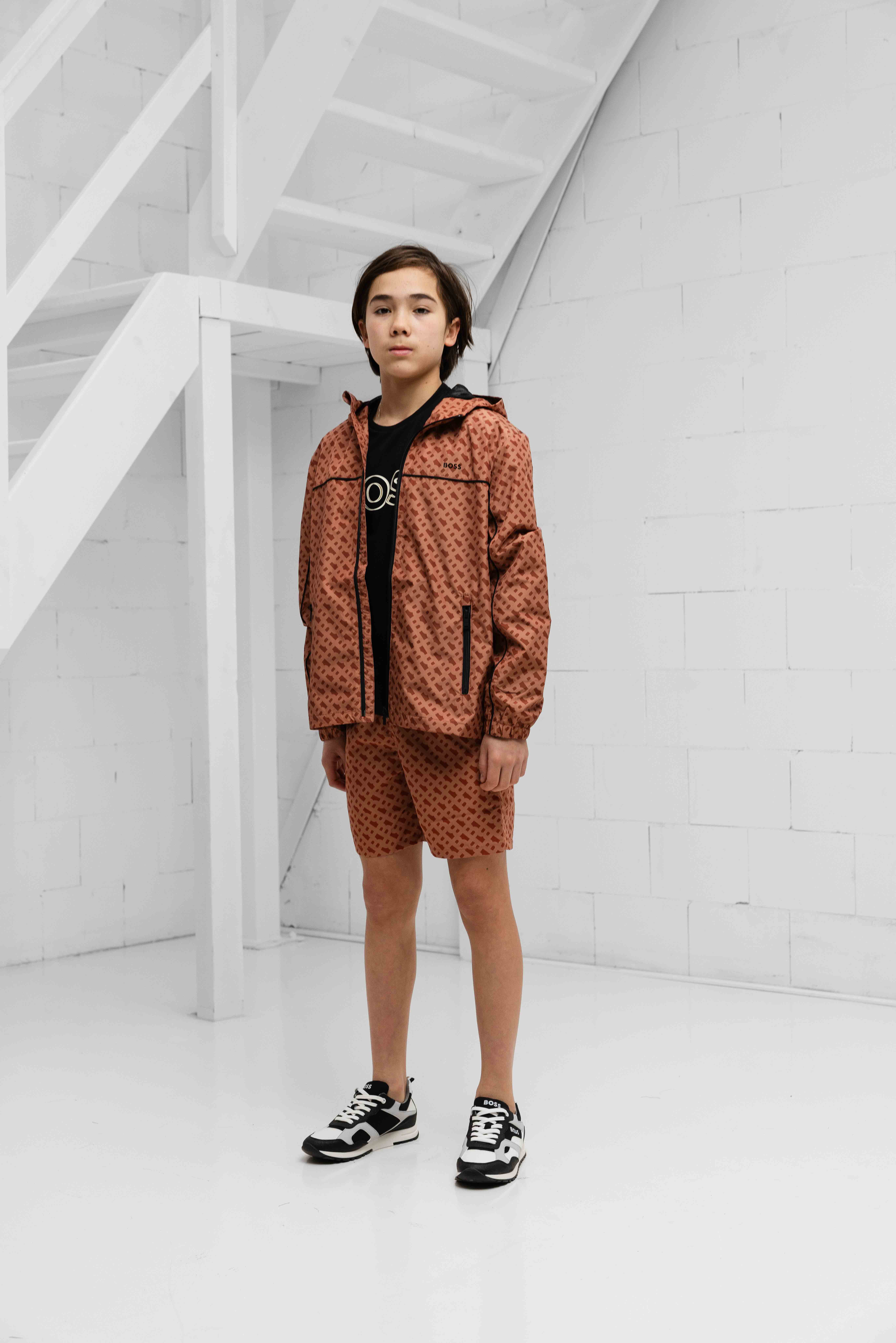 Hugo Boss All Over Print  Zwembroek Kids Bruin