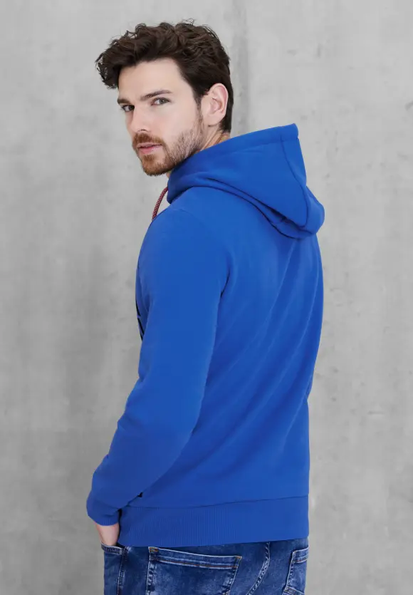 Kapuzensweatshirt mit Print - strong blue