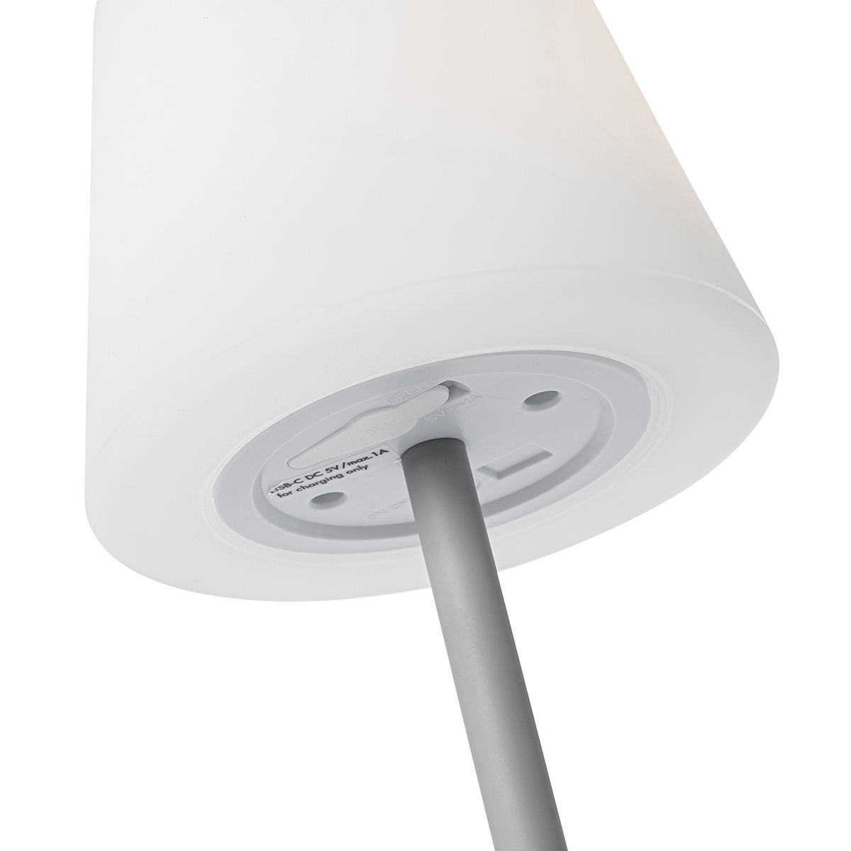 Set van 2 tafellampen grijs oplaadbaar 40 cm IP54 - Jude