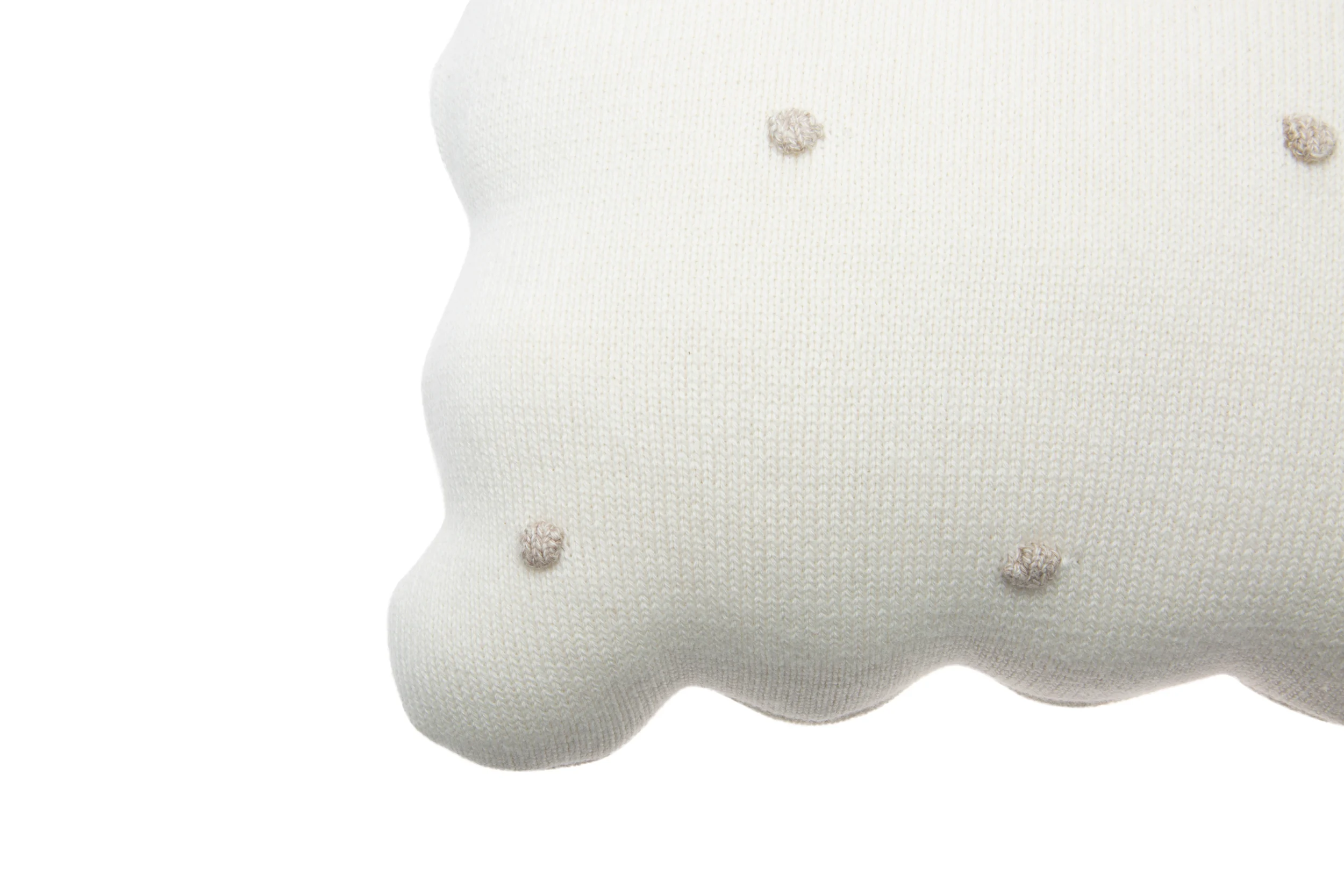 BISCUIT - Coussin en tricot en coton | Beige