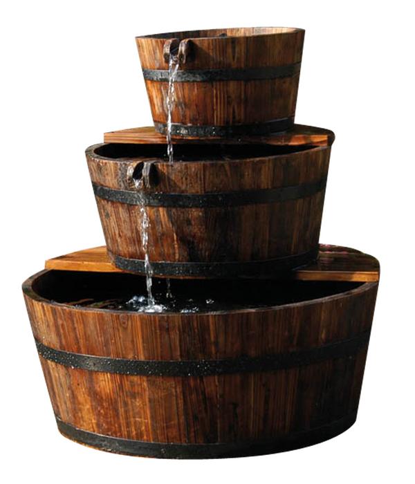 Ubbink Holz-Gartenbrunnen Edinburgh, Ø 59 x