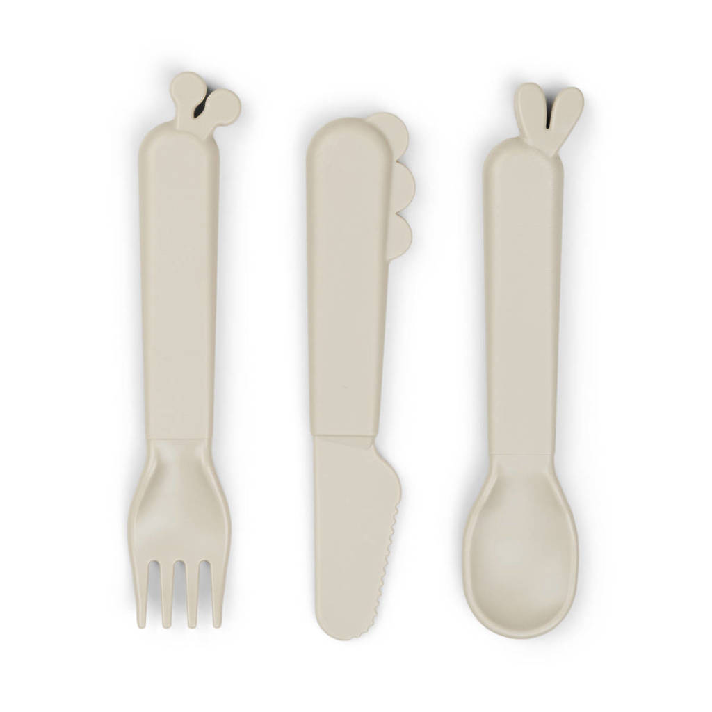 Kiddish cutlery set Deer friends Sand