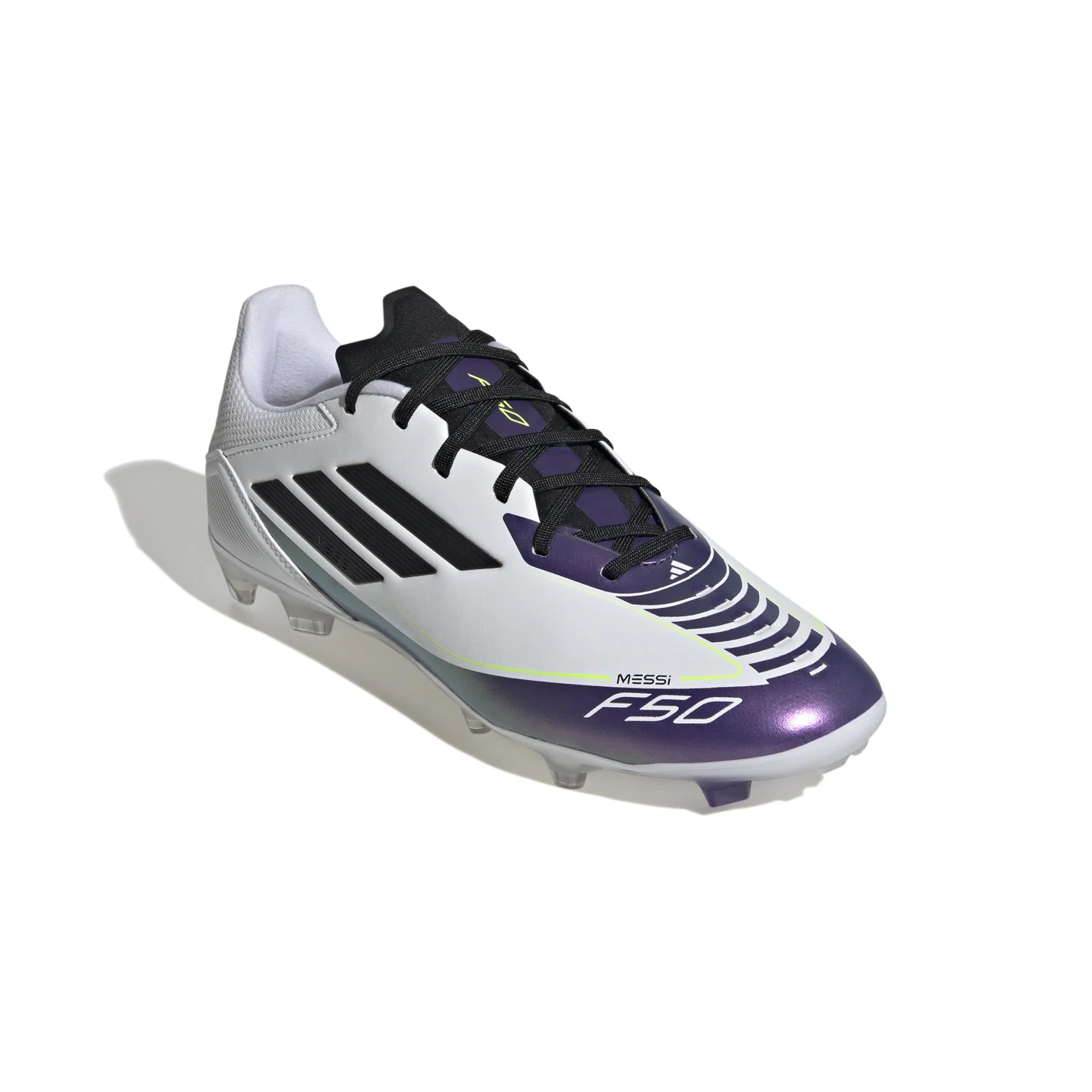 Adidas F50 Messi League Gras / Kunstgras Voetbalschoenen (MG) Wit Paars Zwart
