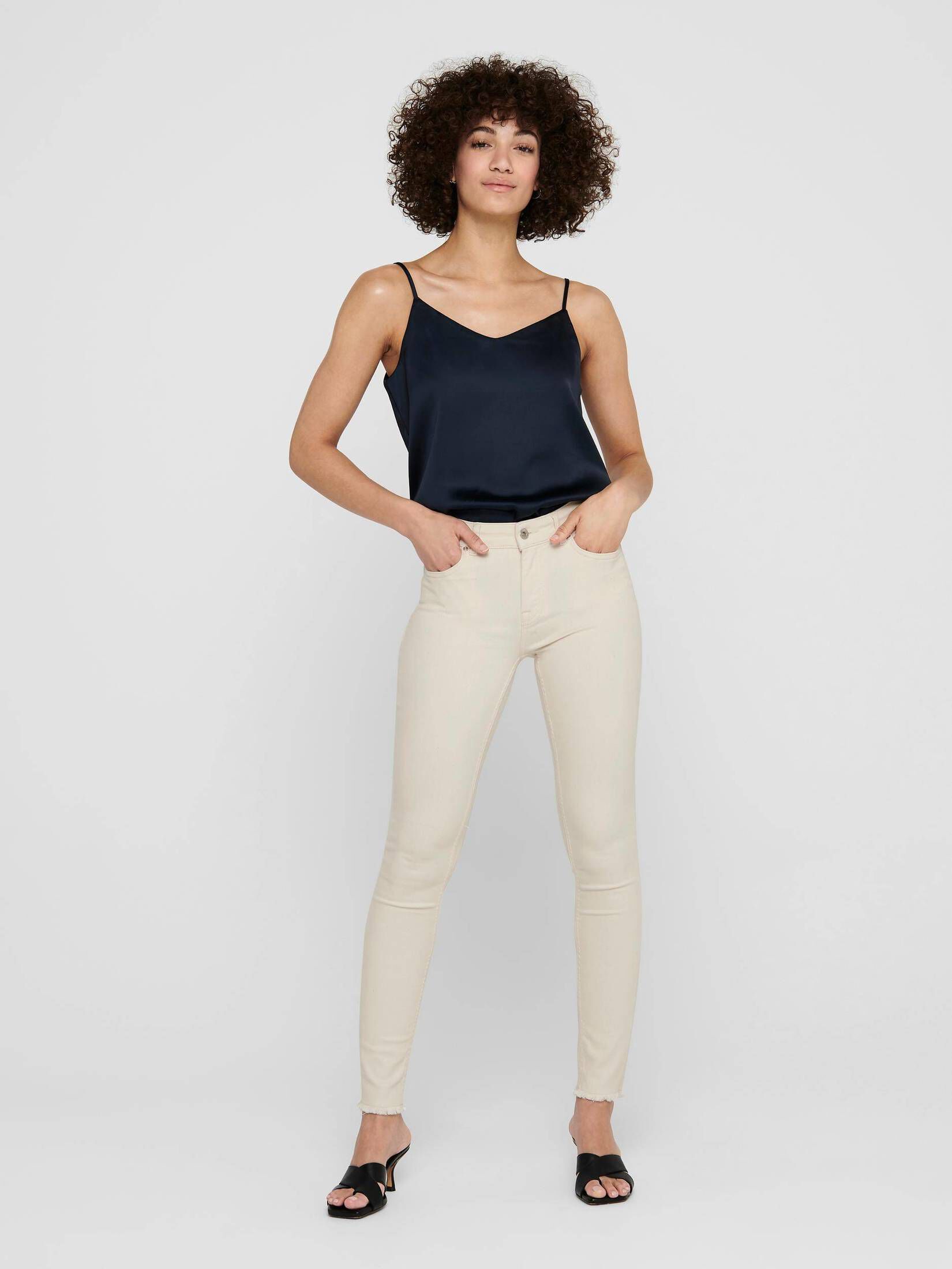 Only| Damen Jeans ONLBLUSH MID SK AK RW DNM Skinny Fit