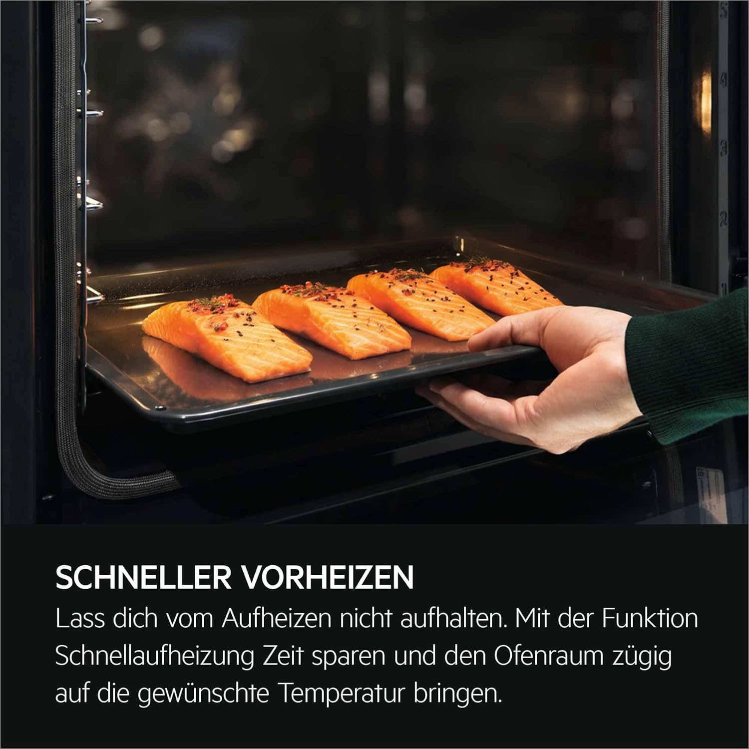 AEG Wifi Einbaubackofen, Serie 6 LED-Touchdisplay, Made in Germany, Pyrolyse Selbstreinigung, Kerntemperatursensor: Für Punktgenaues Garen, AirFry, 45 Automatikprogramme, Schwarz, TS6PB50WAB