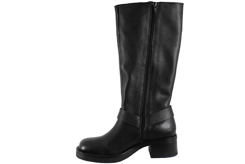 CASHOTT CASRIKKE TALL BIKER BOOT STØVLE I SORT SKIND