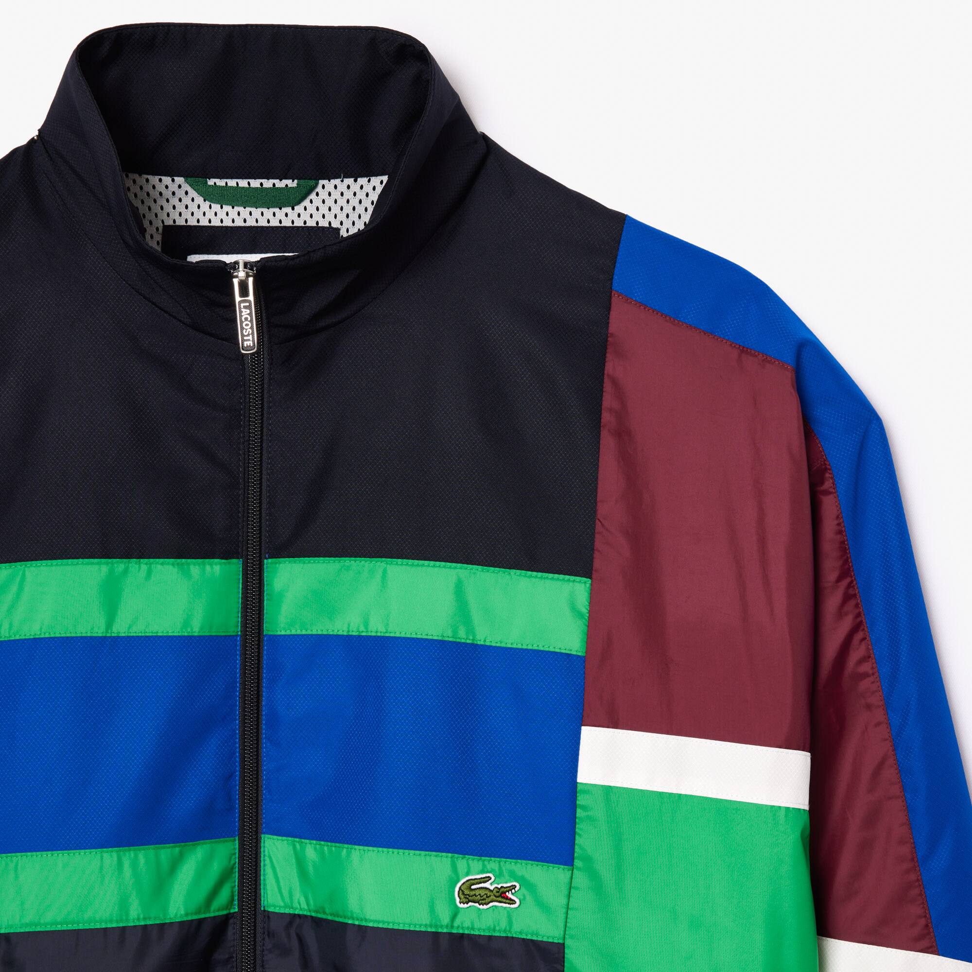 Colourblock-Trainings-Jacke aus Material-Mix Jacken & Mäntel - Blau - Lacoste - Herren