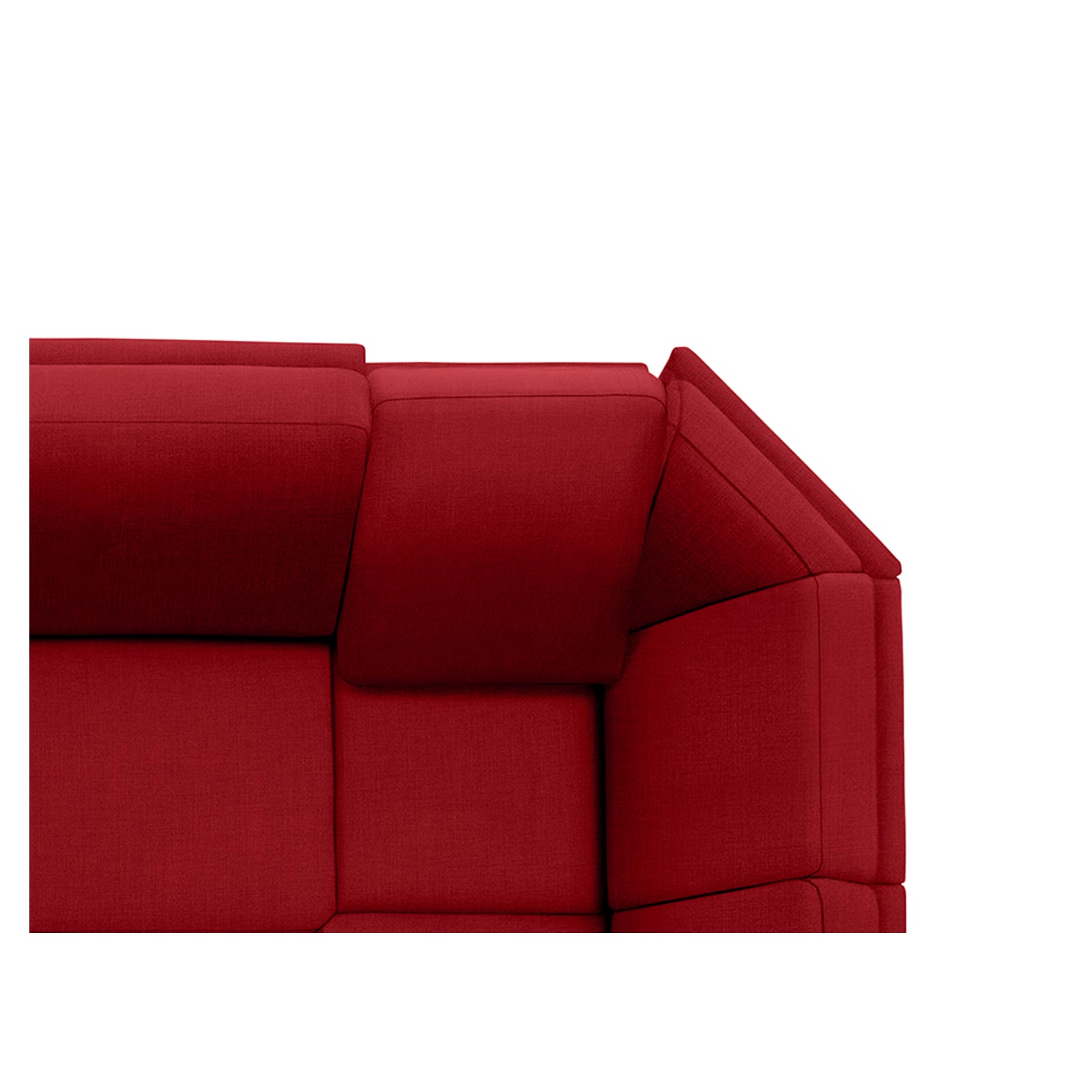 polsterpower Ecksofa - Miro bordeaux - Basismodell - Ottomane rechts