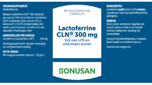 Bonusan Lactoferrine 300mg Capsules 2x60CP