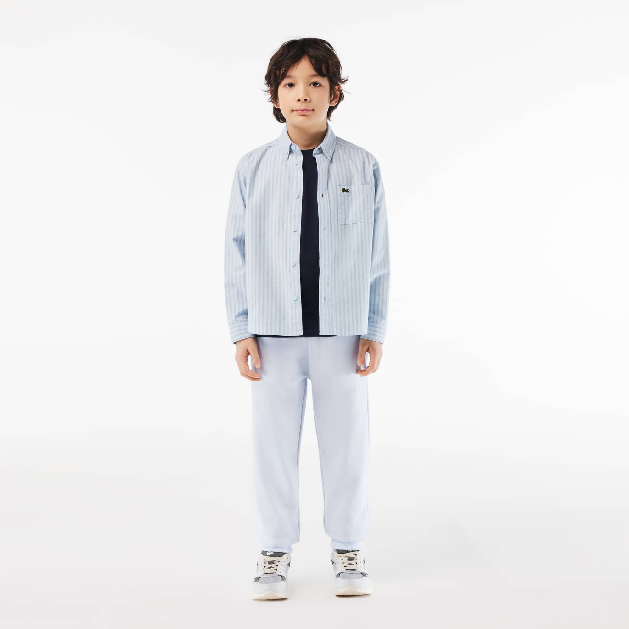 T-shirt uni en jersey de coton T-Shirts & Chemises - Bleu - Lacoste - Enfant