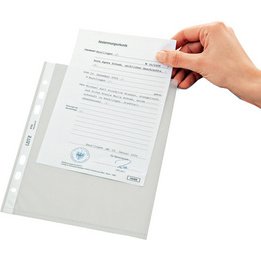 pochette perforée, format A5, PP, transparent, 0,08 mm
