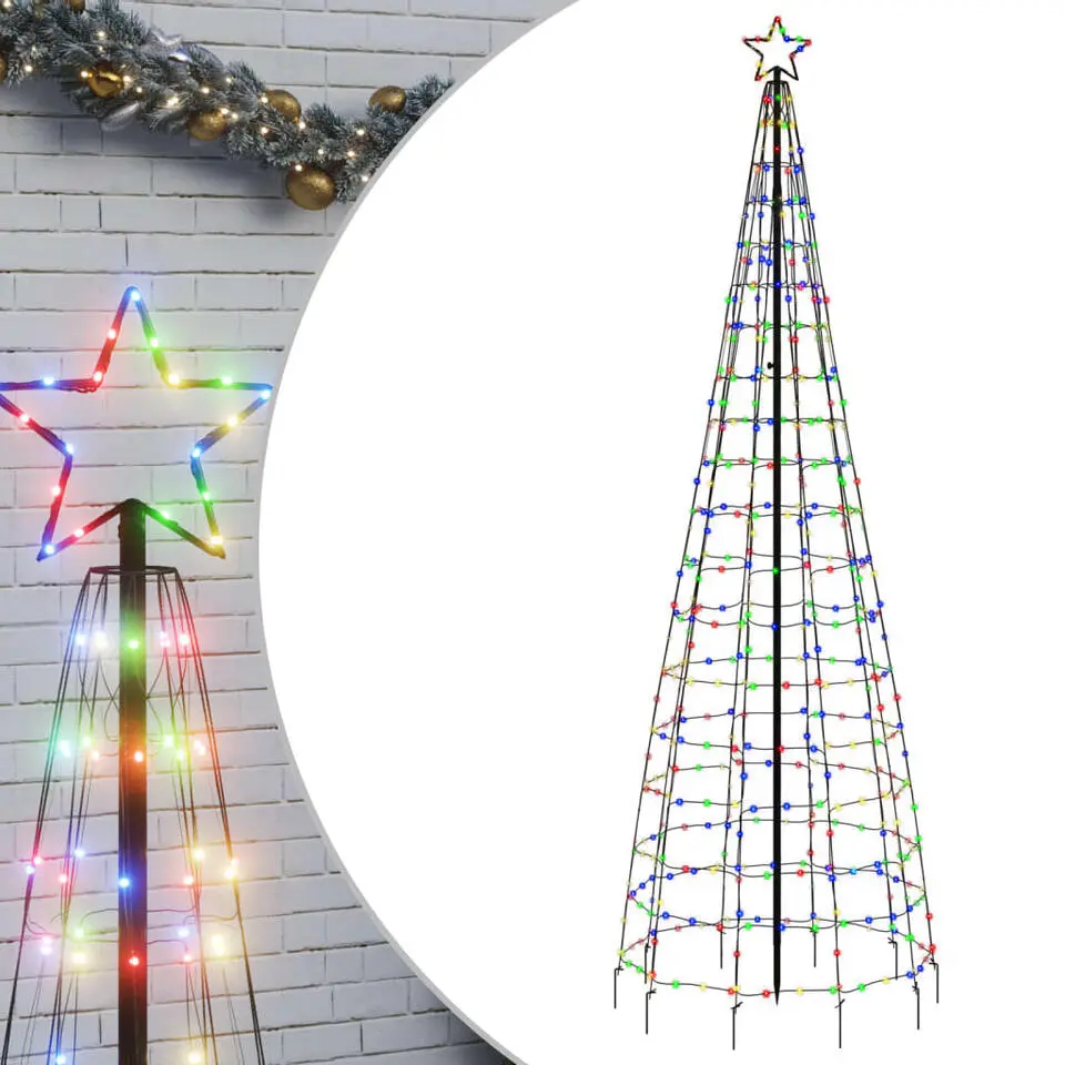 vidaXL - Led-kerstboom - Multikleur - 300 cm