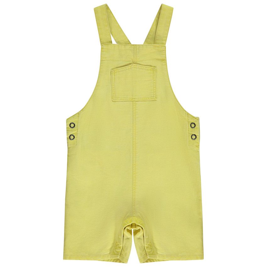 Salopette courte unie pour bébé garçon - Jaune