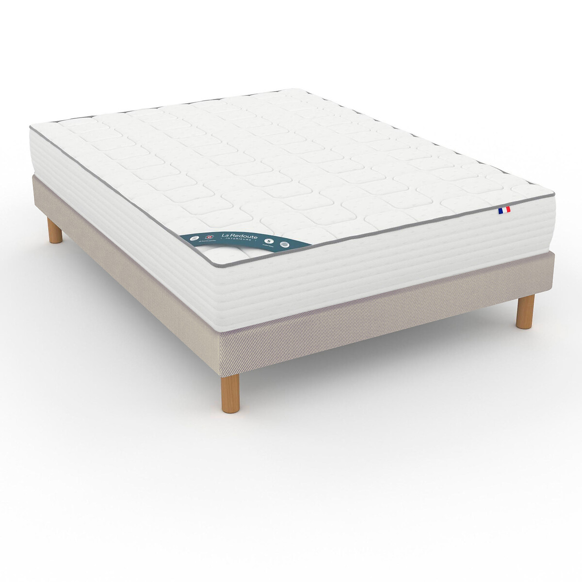 LA REDOUTE INTERIEURS<br>Conjunto de colchão firme com 406 molas + base de ripas